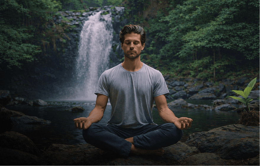 Yoga and fitness hero background